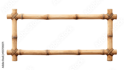 a bamboo frame on transparent background PNG