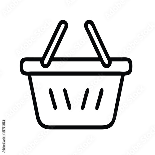 shopping basket vector icon  on white background