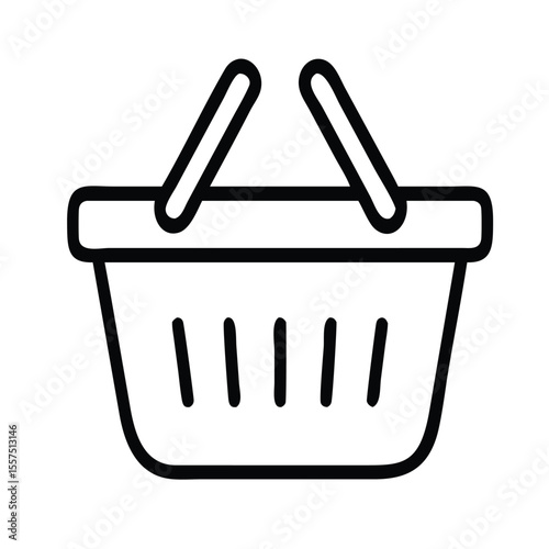 shopping basket vector icon  on white background