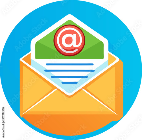 Email vector art icon 
