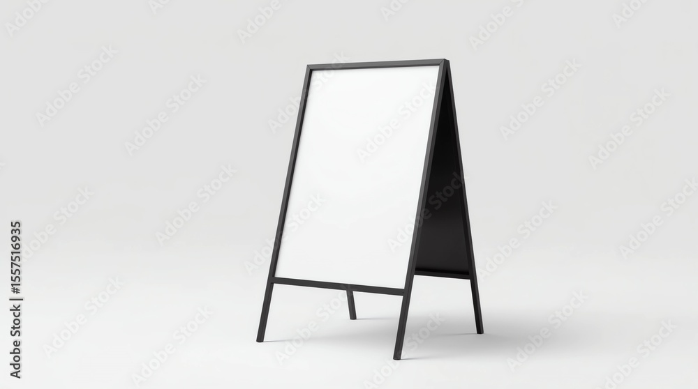 Blank A-Frame advertising branding banner stand on isolated background