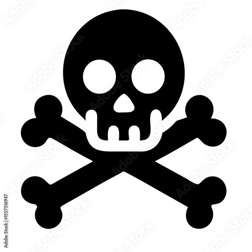 Pirate jolly roger is symbol of mortal danger