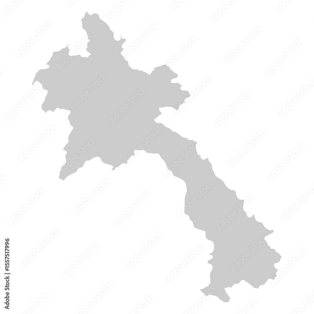 Fototapeta premium map of Laos shadow
