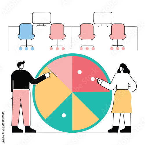 Employee participation partnership or collaboration to success teamwork or team effort for busine