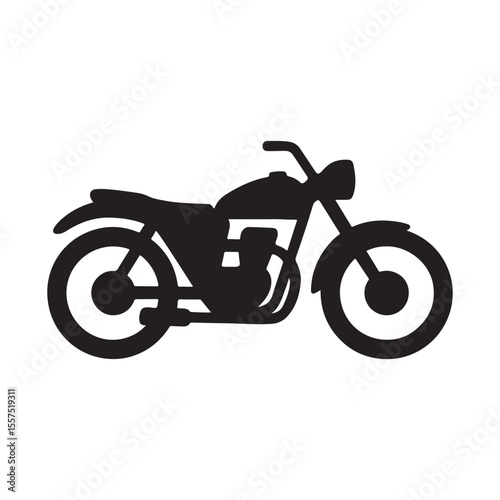 Bike silhouette icon vector art. Motorbike.