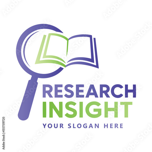 Research insight logo icon vector template