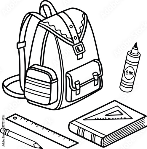 Pencil and ruler sketch icon illustration vector drawing for business, computer, or printer symbol sign