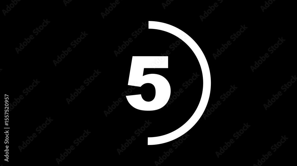 10 seconds countdown animated  changing circle animation 10 seconds countdown with  circle on black background. progress bar in the form of a white circle with changing numbers from 0 to 10.