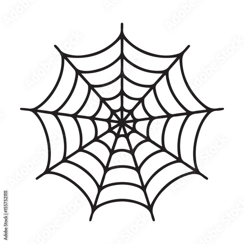 Spider net silhouette icon vector illustration.