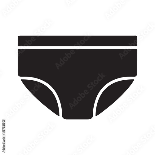 Underwear icon silhouette vector on white background. Underpants.