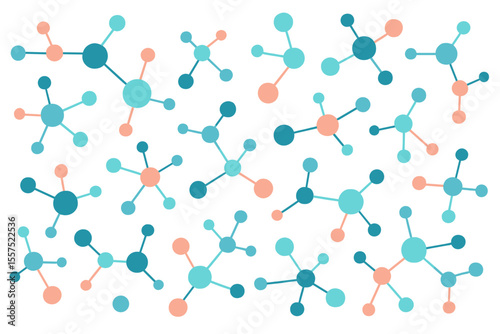 Vector Illustration of a medical background concept template design featuring abstract molecules