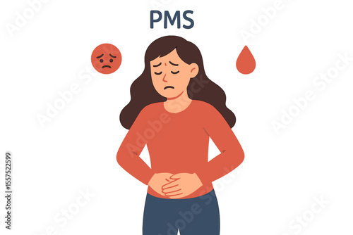 Premenstrual syndrome, or PMS, encompasses female abdominal pain, menstrual syndrome, and behavioral changes, all of which impact a woman's health, emotions, and feelings, and can be represented by a