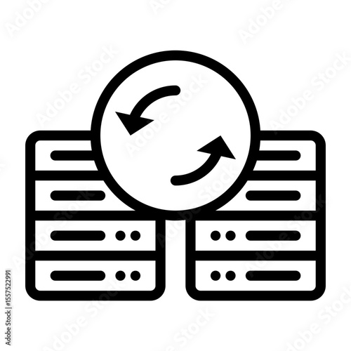 backup servers line icon 