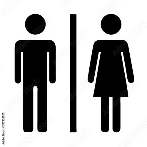 Toilet sign. male and female restroom. Vector