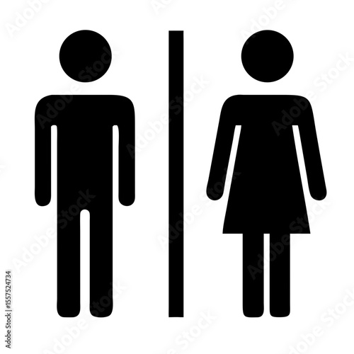 Toilet sign. male and female restroom. Vector