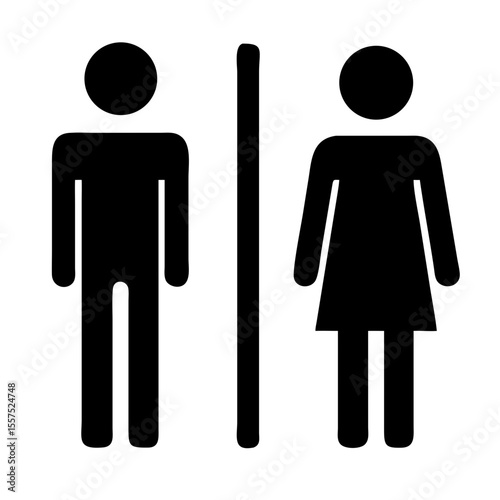 Toilet sign. male and female restroom. Vector