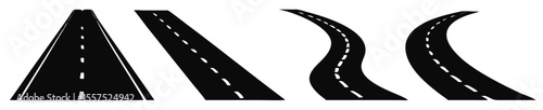 Road, highway isolated on white background. Vector