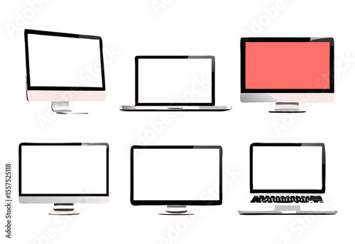 Set computer and laptop