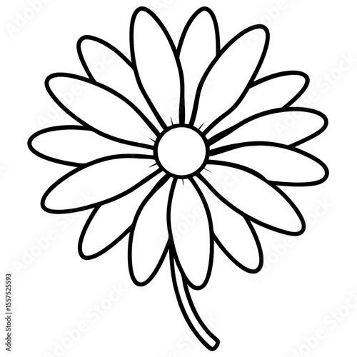 Daisy line art vector