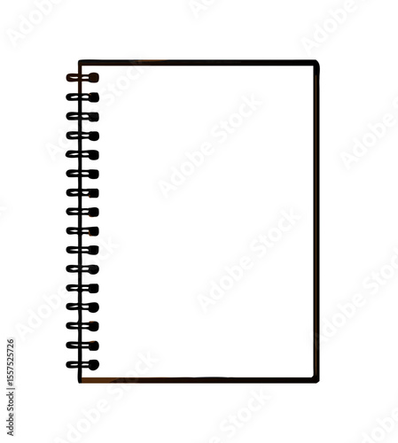 Realistic spiral notebook. Blank notepad. Vector illustration