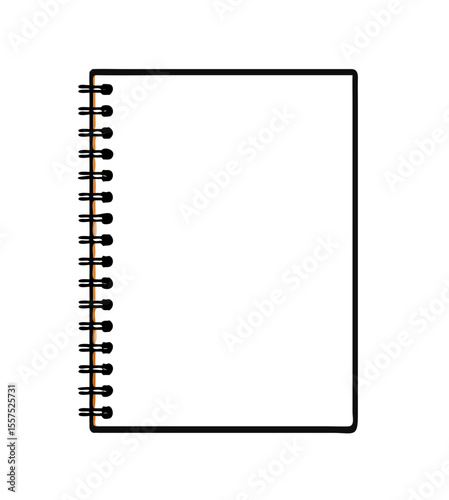 Realistic spiral notebook. Blank notepad. Vector illustration