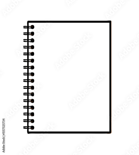 Realistic spiral notebook. Blank notepad. Vector illustration