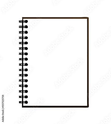 Realistic spiral notebook. Blank notepad. Vector illustration