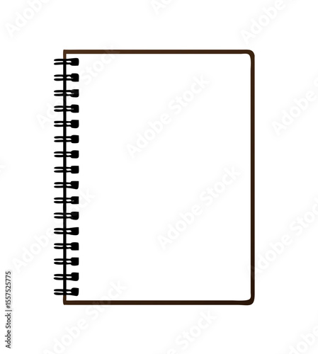 Realistic spiral notebook. Blank notepad. Vector illustration