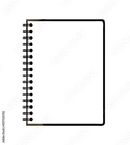 Realistic spiral notebook. Blank notepad. Vector illustration