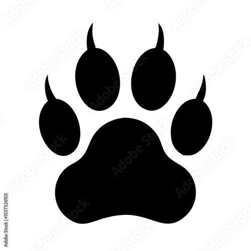 Paw print. Vector illustration.