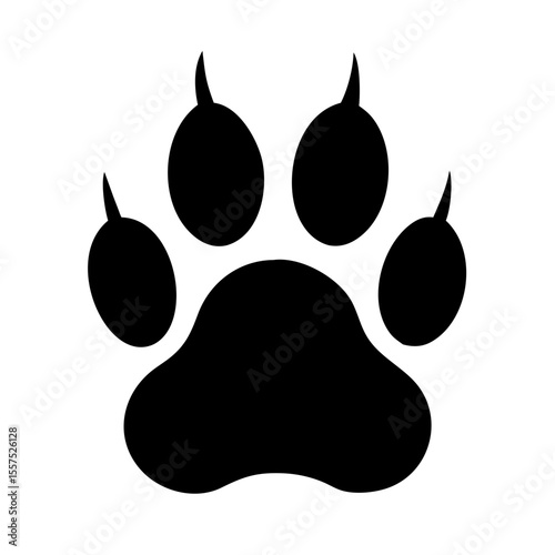Paw print. Vector illustration.