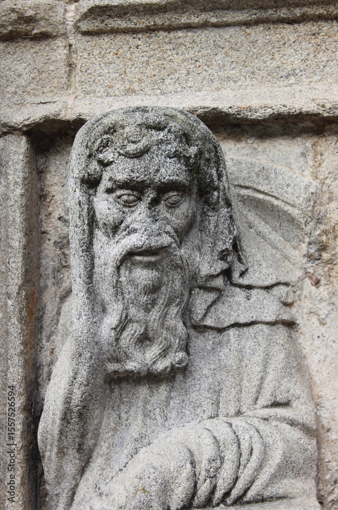 Fototapeta premium Bas-reliefs on the facade of the Cathedral of Santiago de Compostela, Spain