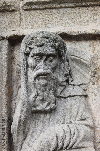 Bas-reliefs on the facade of the Cathedral of Santiago de Compostela, Spain