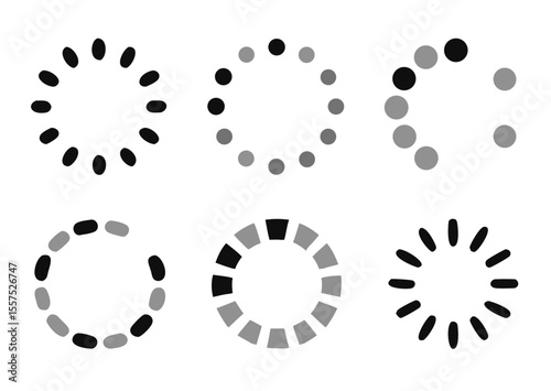 Loading icon collection. Vector illustration