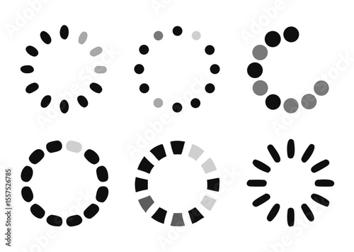 Loading icon collection. Vector illustration