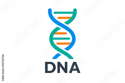 Vector eps concept of a DNA molecule logo design, featuring a medicine gene helix structure logotype for a genetic molecular business brand identity template