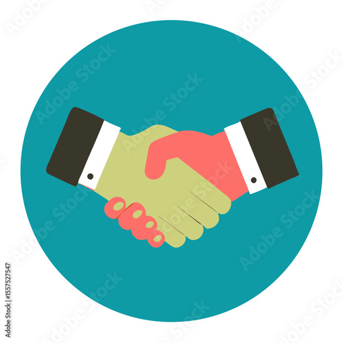 Handshake icon. Shake hands, agreement, good deal, partnership concepts. Vector image