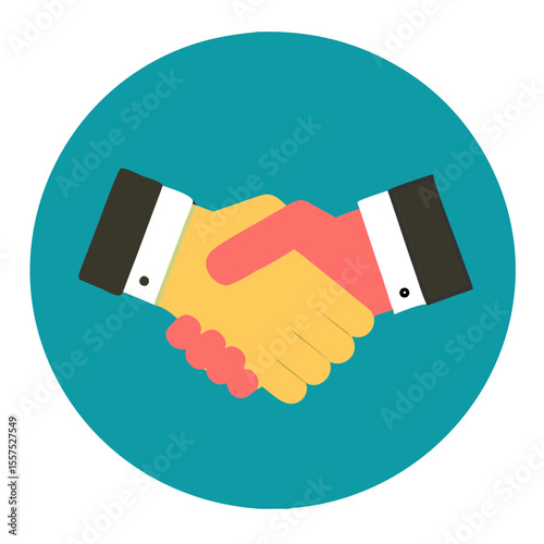 Handshake icon. Shake hands, agreement, good deal, partnership concepts. Vector image