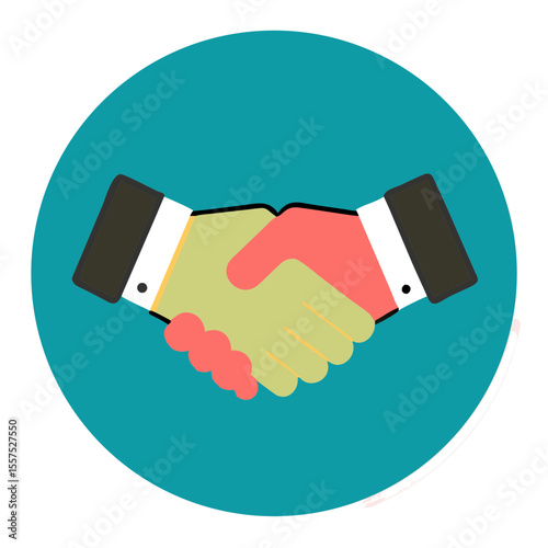 Handshake icon. Shake hands, agreement, good deal, partnership concepts. Vector image
