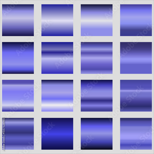 blue metallic gradient background. Metallic gradation textures. Stylish and bright vector gradient collection. Vector illustration.