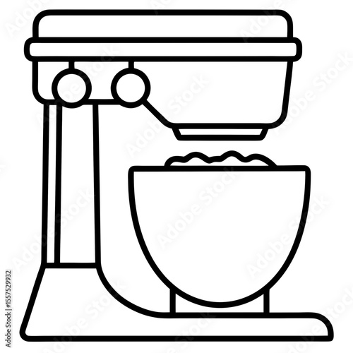 Feed Mixer line art vector
