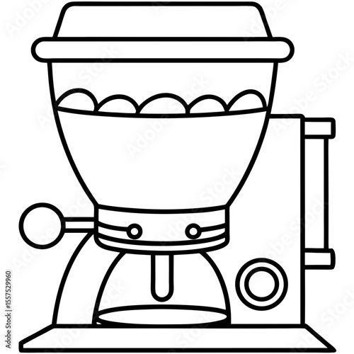 Feed Mixer line art vector