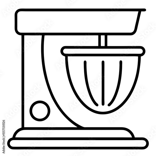 Feed Mixer line art vector