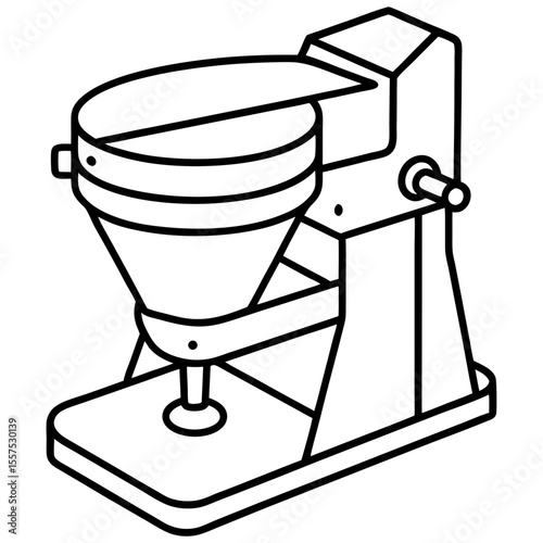 Feed Mixer line art vector