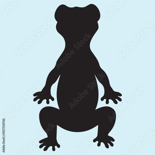 silhouette of a gecko, carnivorous lizards animal silhouette
