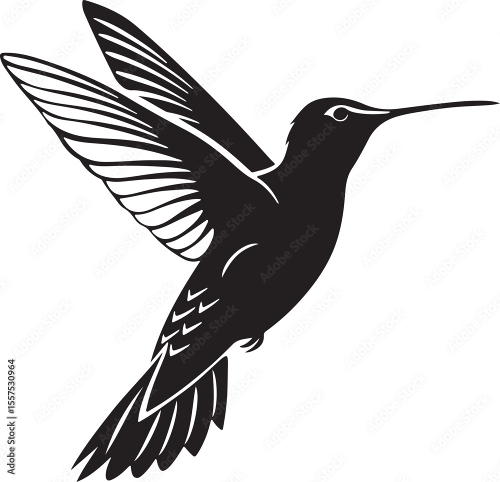 Obraz premium Hummingbird Silhouette – delicate and graceful