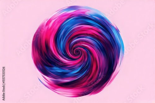 Pink, blue and purple swirls of fractals, create a vibrant, abstract background illustration. 