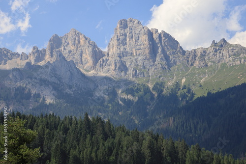 Forca Rossa in the area of Pale di San Martino range. Alps, Italy