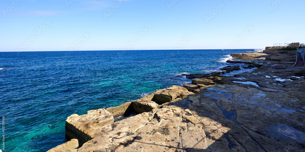 rocky coast of the sea rocky coast of the sea