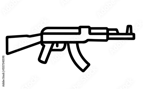 machine line icon vector on white background 
Vector gun icon on white background